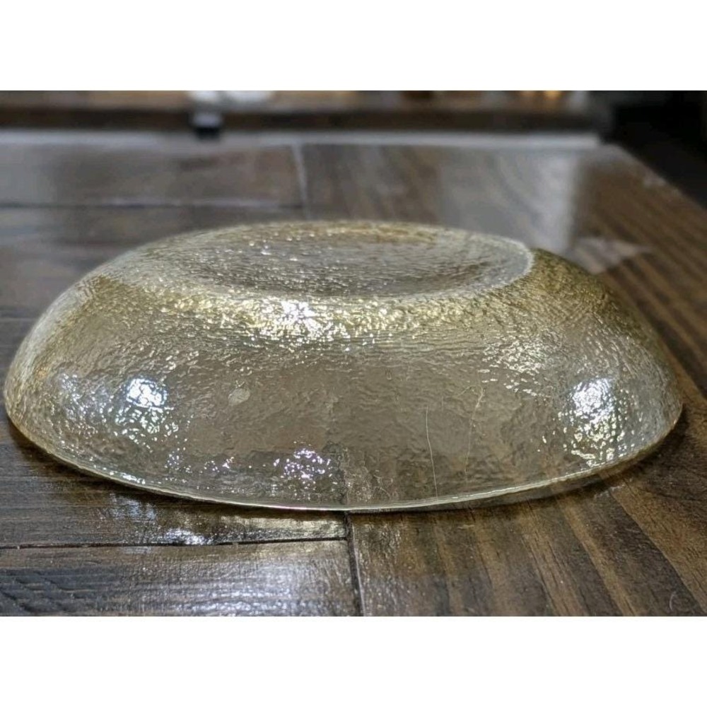 Fire and Light Pasta Bowl Shallow Dish 9" Citrus Orange Recycled Art Glass - Picture 9 of 11